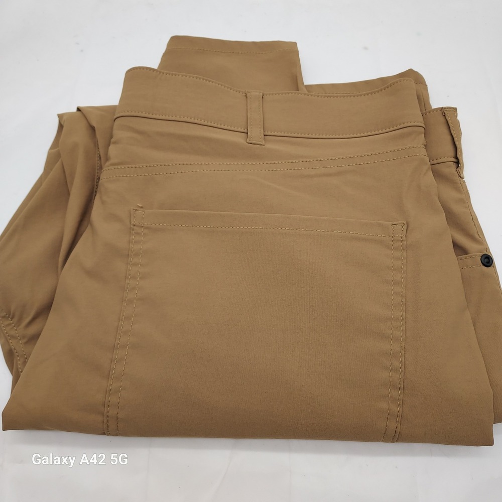 Members Mark Denali Straight Fit Pant 40x30 Moccasin Brown Nylon Spandex M74714